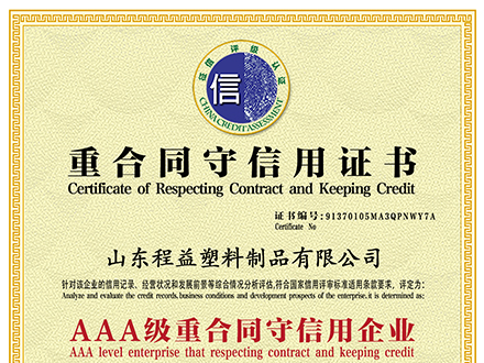 重合同守信用證書